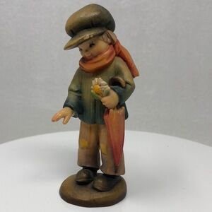 ANRI My Friend Figurine Juan Ferrandiz Boy Flower Umbrella 4” Italy Club #2